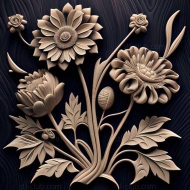 3D model flowers (STL)